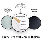 Personalized Journal Kraft, White & Lined Pages Diary Black