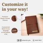 Personalized Journal Kraft, White & Lined Pages Diary Brown