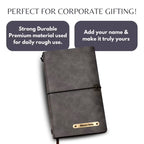 Personalized Journal Kraft, White & Lined Pages Diary Grey