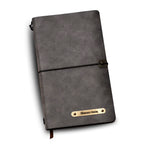 Personalized Journal Kraft, White & Lined Pages Diary Grey