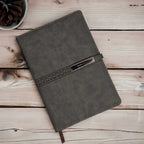 Personalized Name Diary With Magnetic Lock Grey
