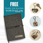 Personalized Name Diary With Magnetic Lock Grey