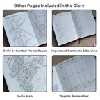 Personalized Name Diary With Magnetic Lock Grey