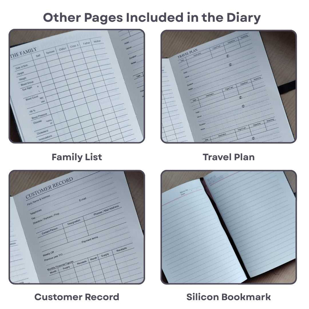 Personalized Name Diary With Magnetic Lock Grey