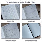 Personalized Name Diary With Magnetic Lock Grey