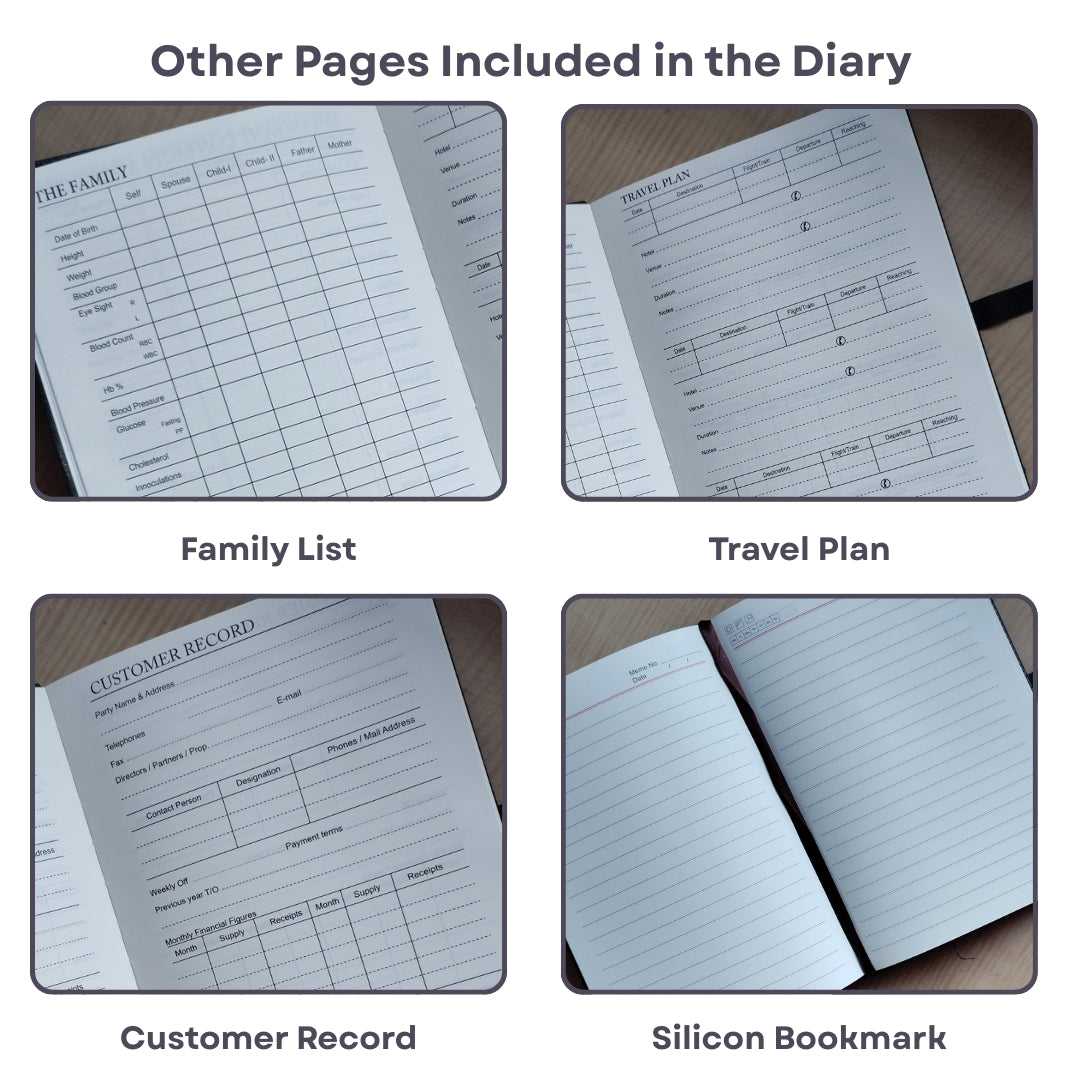 Personalized Name Diary With Magnetic Lock Grey