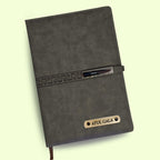 Personalized Name Diary With Magnetic Lock Grey