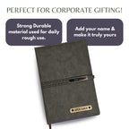 Personalized Name Diary With Magnetic Lock Grey