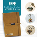 Personalized Name Brown Diary With Card Holder