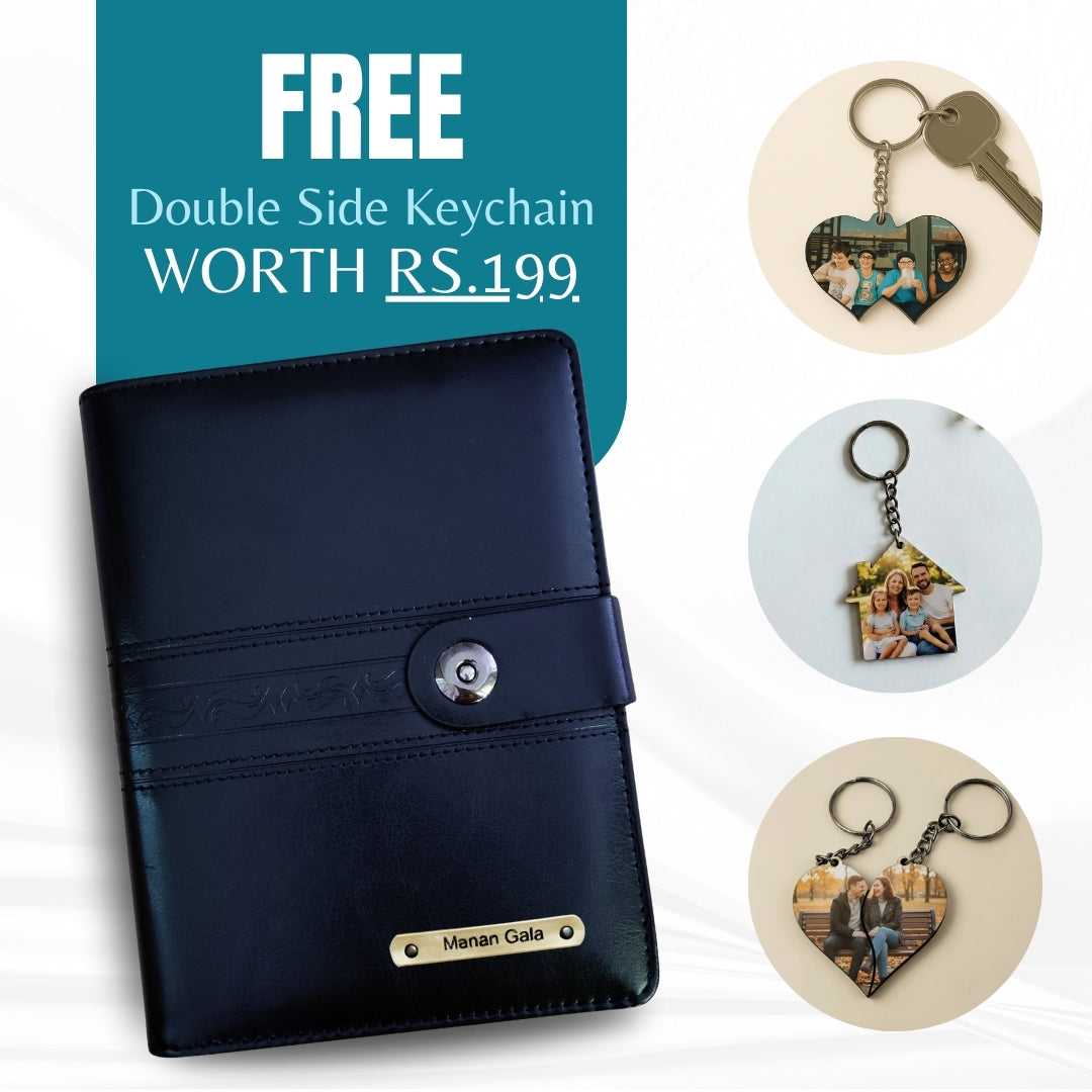 Personalized Big Size Black Refillable Pages Diary Organizer