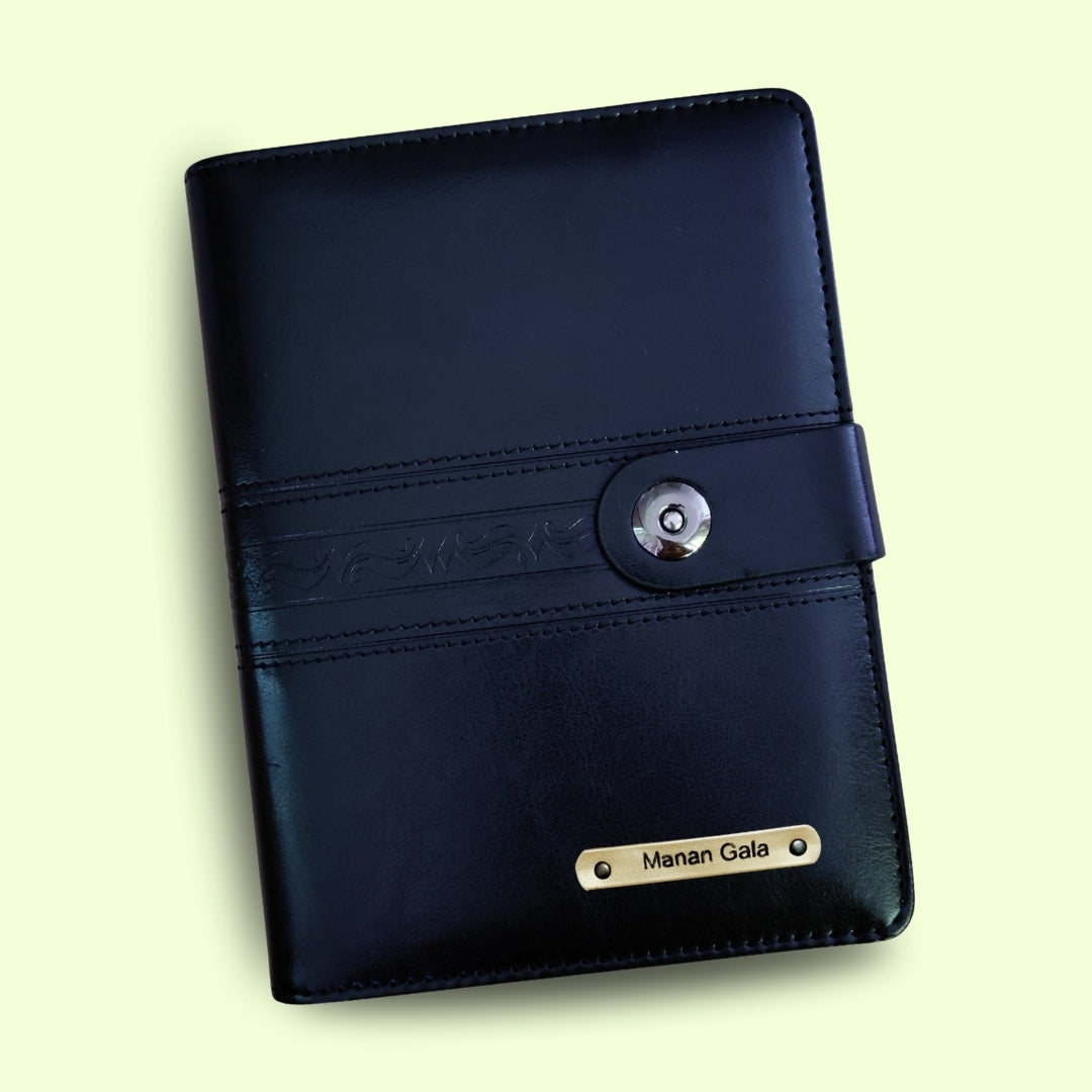 Personalized Big Size Black Refillable Pages Diary Organizer
