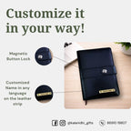 Personalized Big Size Black Refillable Pages Diary Organizer