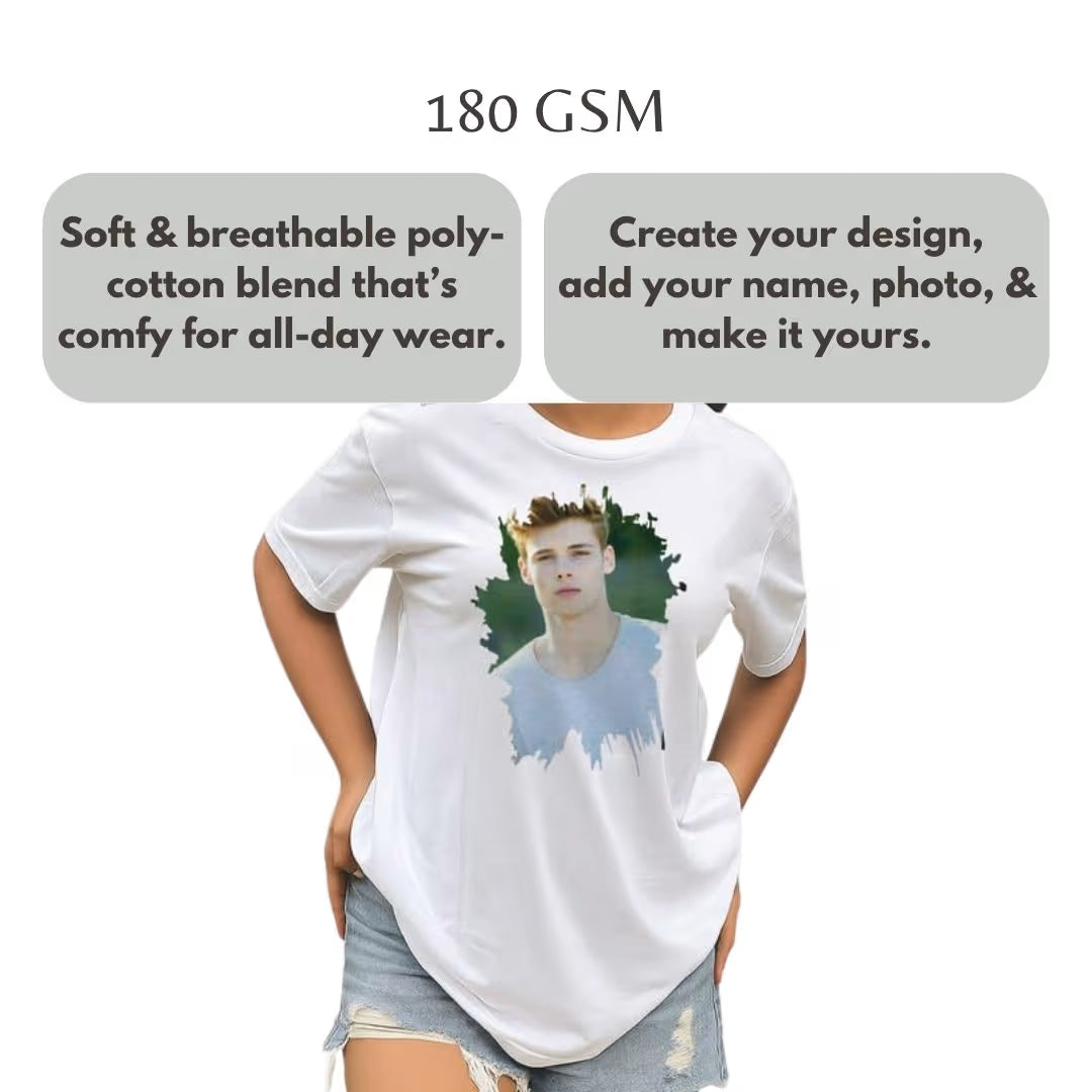 Personalized Poly-Cotton Tshirt (180GSM)