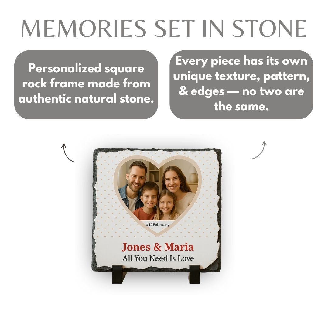Customized Square Rock Photo Frame
