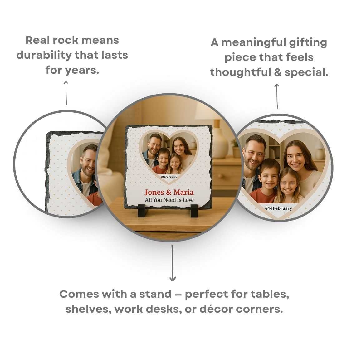 Customized Square Rock Photo Frame