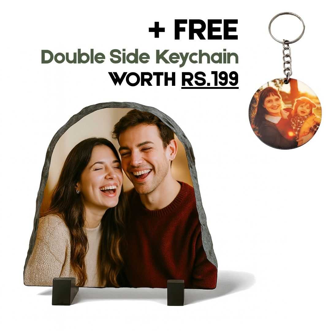 Customized Semi-Rectangle Rock Photo Frame