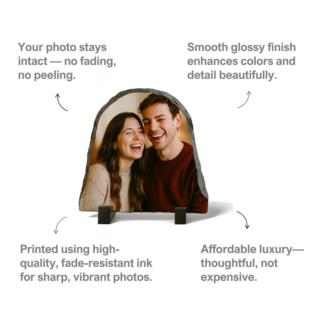 Customized Semi-Rectangle Rock Photo Frame