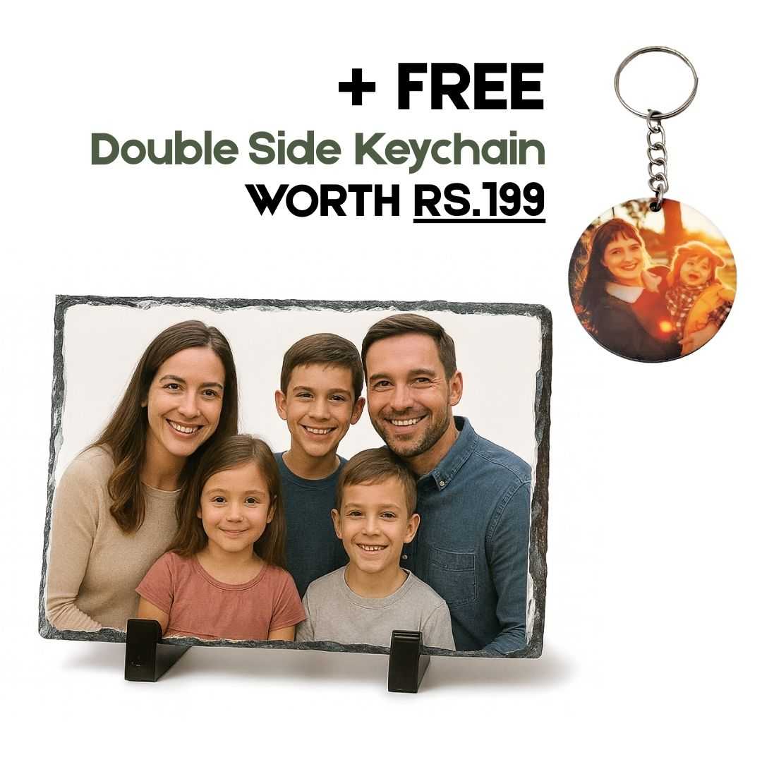 Customized Rectangle 2 Rock Photo Frame