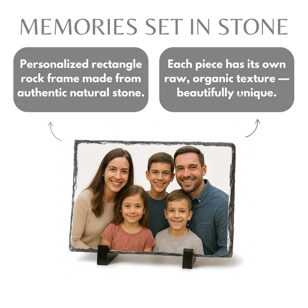 Customized Rectangle 2 Rock Photo Frame