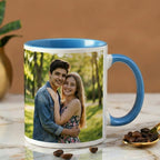 Light Blue Ceramic Customized Photo Mug