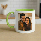 Light Green Ceramic Customized Photo Mug