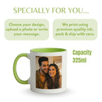 Light Green Ceramic Customized Photo Mug