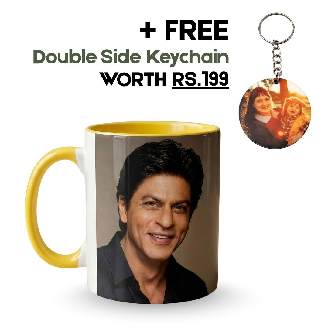 Yellow Ceramic Customized Photo Mug