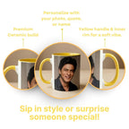 Yellow Ceramic Customized Photo Mug