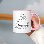 Personalized PInk PhD Doctor Mug