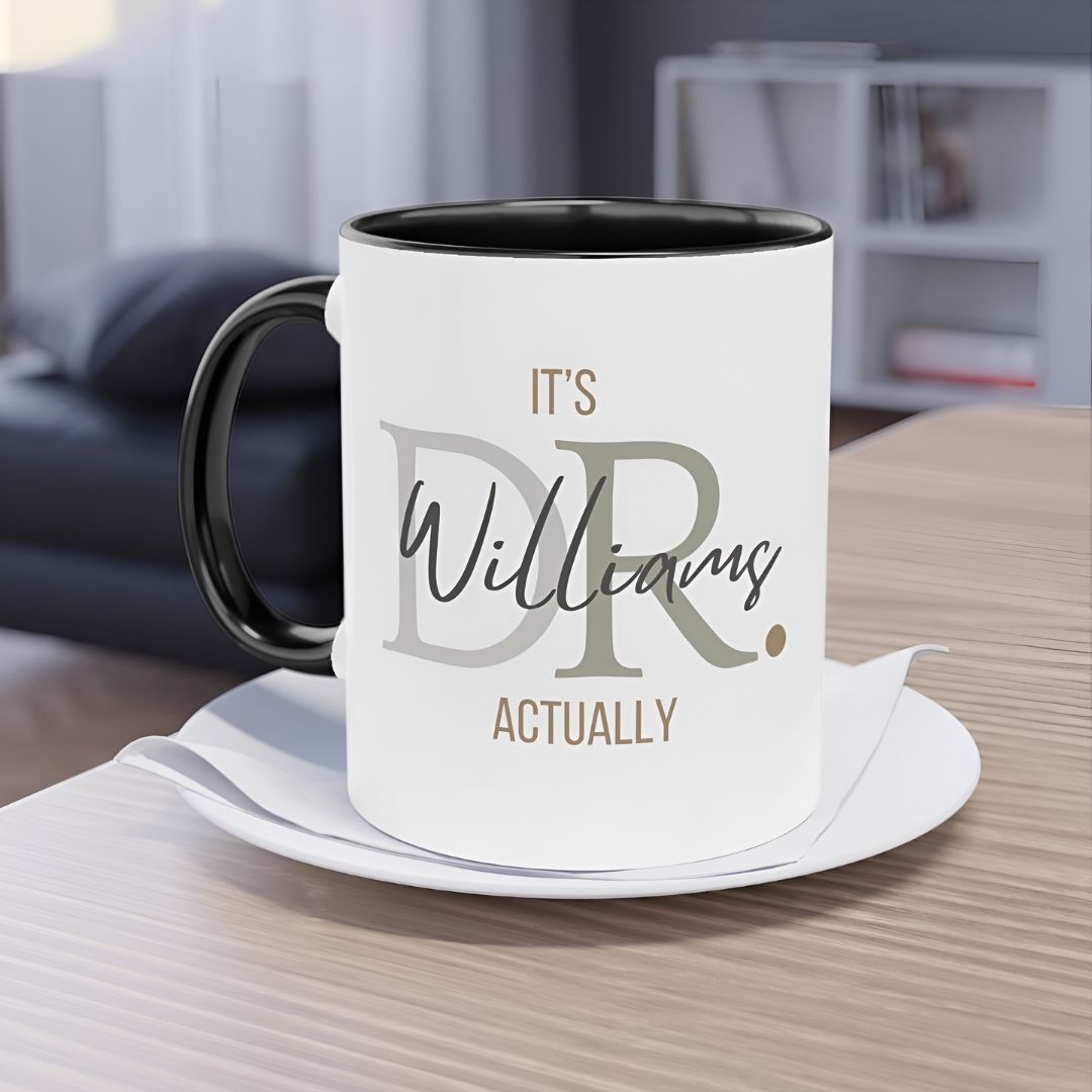 Personalized Black Ceramic mug for Doctor's