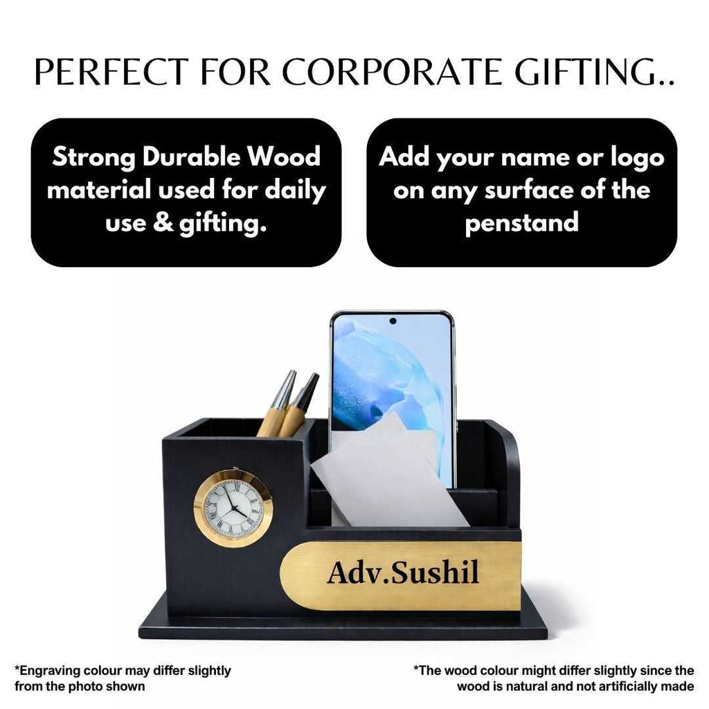Personalized MDF Wooden Pen Stand for Advocates