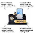 Personalized MDF Wooden Pen Stand for Advocates