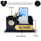 Personalized MDF Wooden Pen Stand for Advocates