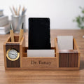 Personalized 4-in-1 Wooden Pen Stand
