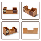 Personalized 4-in-1 Wooden Pen Stand