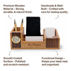 Personalized 4-in-1 Wooden Pen Stand