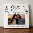 Custom Photo "Thank You" Sister Ceramic Tile