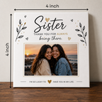 Custom Photo "Thank You" Sister Ceramic Tile