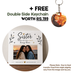 Custom Photo "Thank You" Sister Ceramic Tile