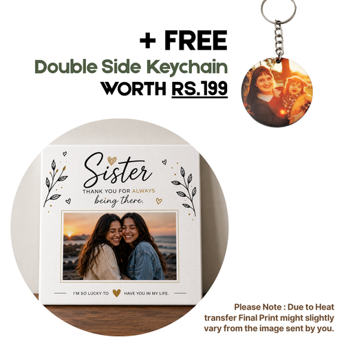 Custom Photo "Thank You" Sister Ceramic Tile