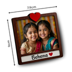 Sister Quote MDF Circle Wooden Magnet