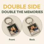 Customized Friends Photo Square Metal Keychain