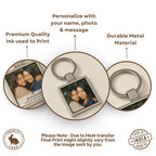 Customized Friends Photo Square Metal Keychain