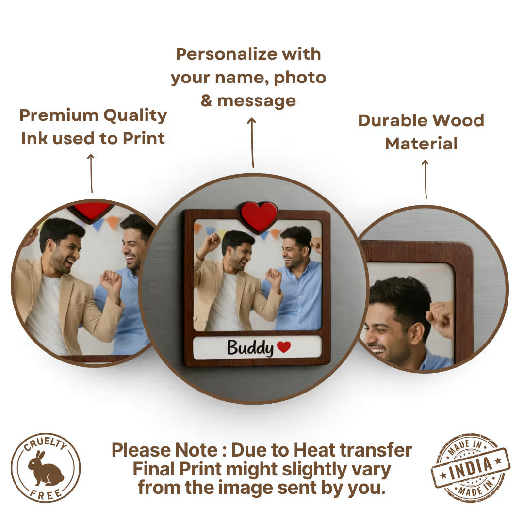 Customized Friends Photo Wooden Friends Magnet