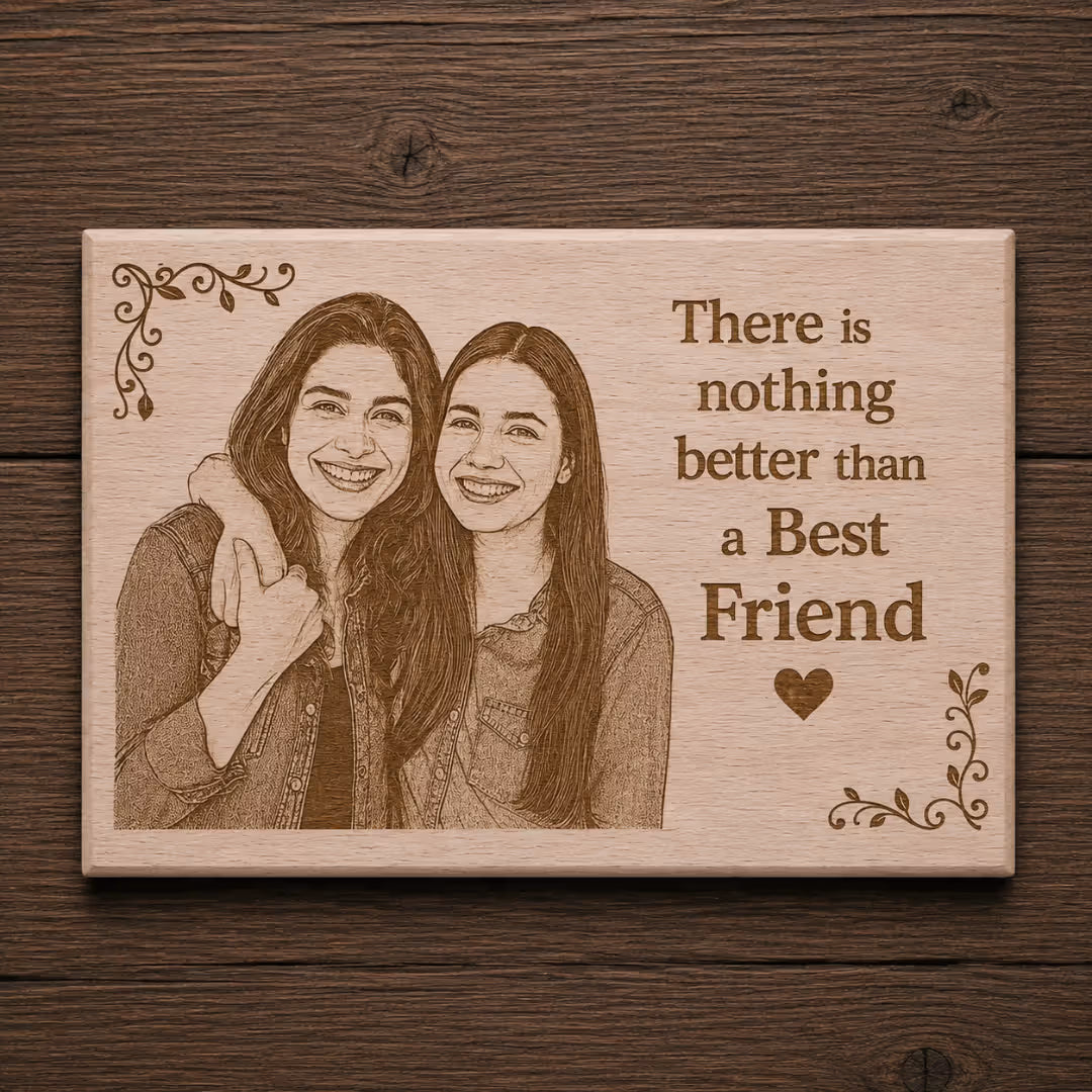 Customized Friends Wooden Engraved Plaque