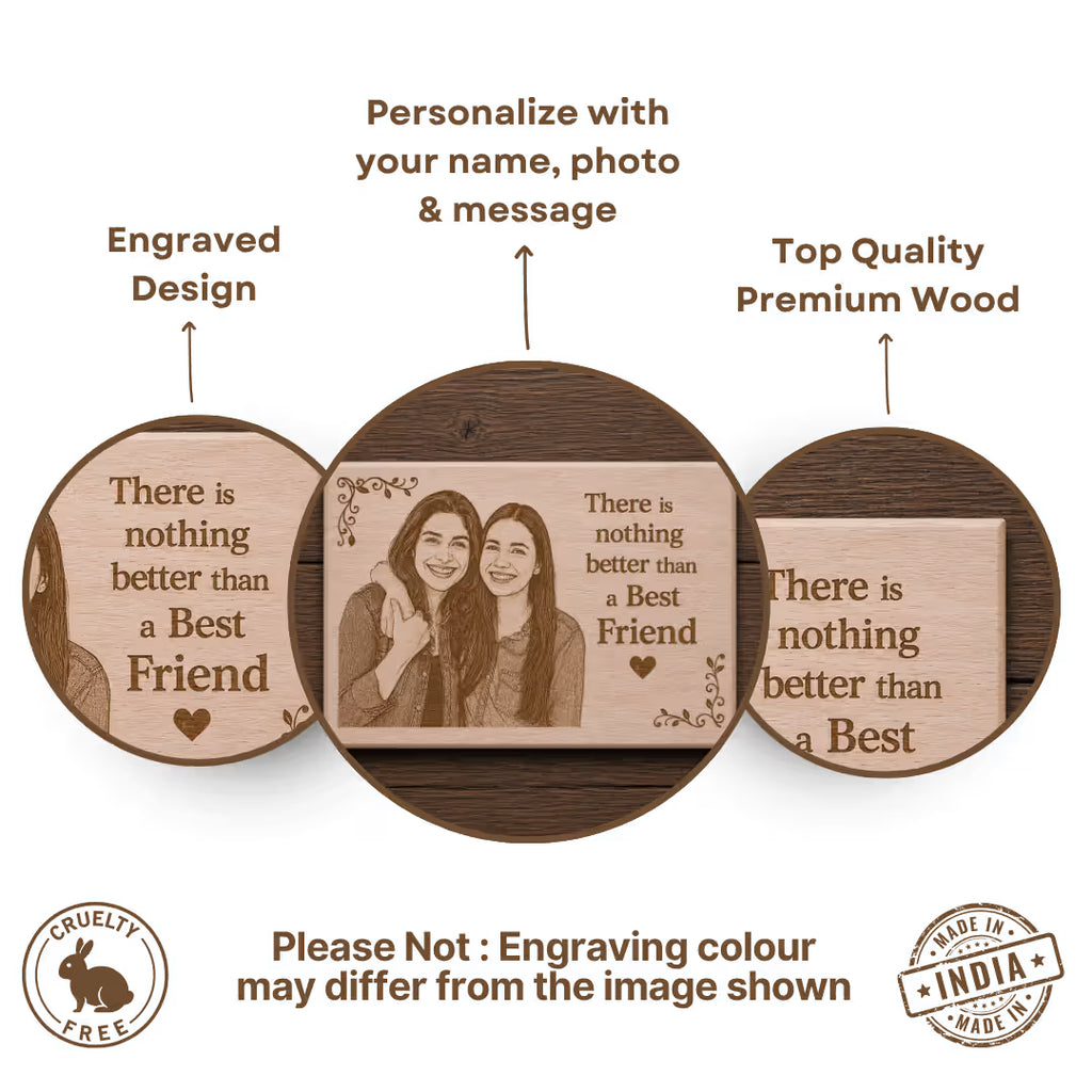 Customized Friends Wooden Engraved Plaque