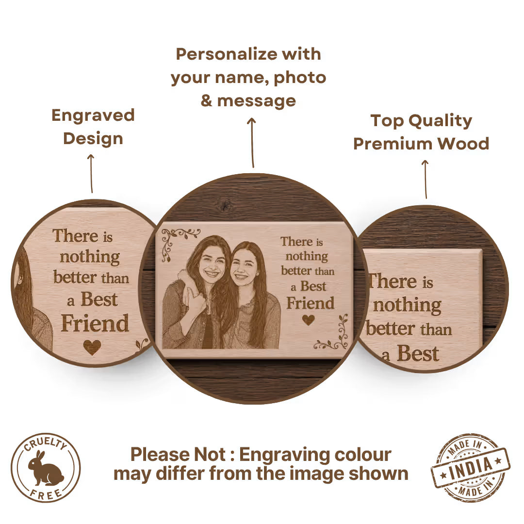 Customized Friends Wooden Engraved Plaque