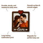 Wooden Love Personalized Photo Fridge Magnet