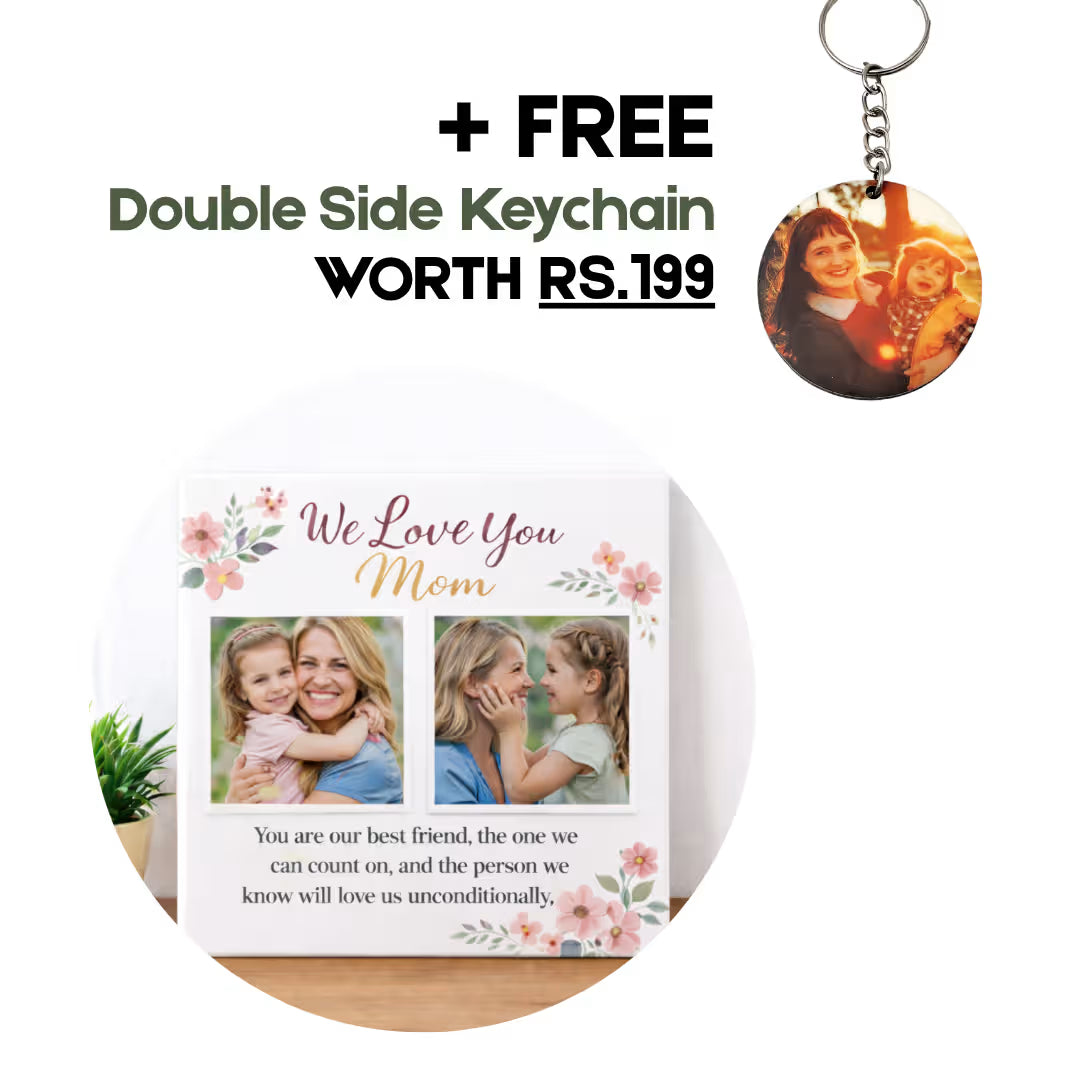 Customized Love you Mom Photo Ceramic Tile