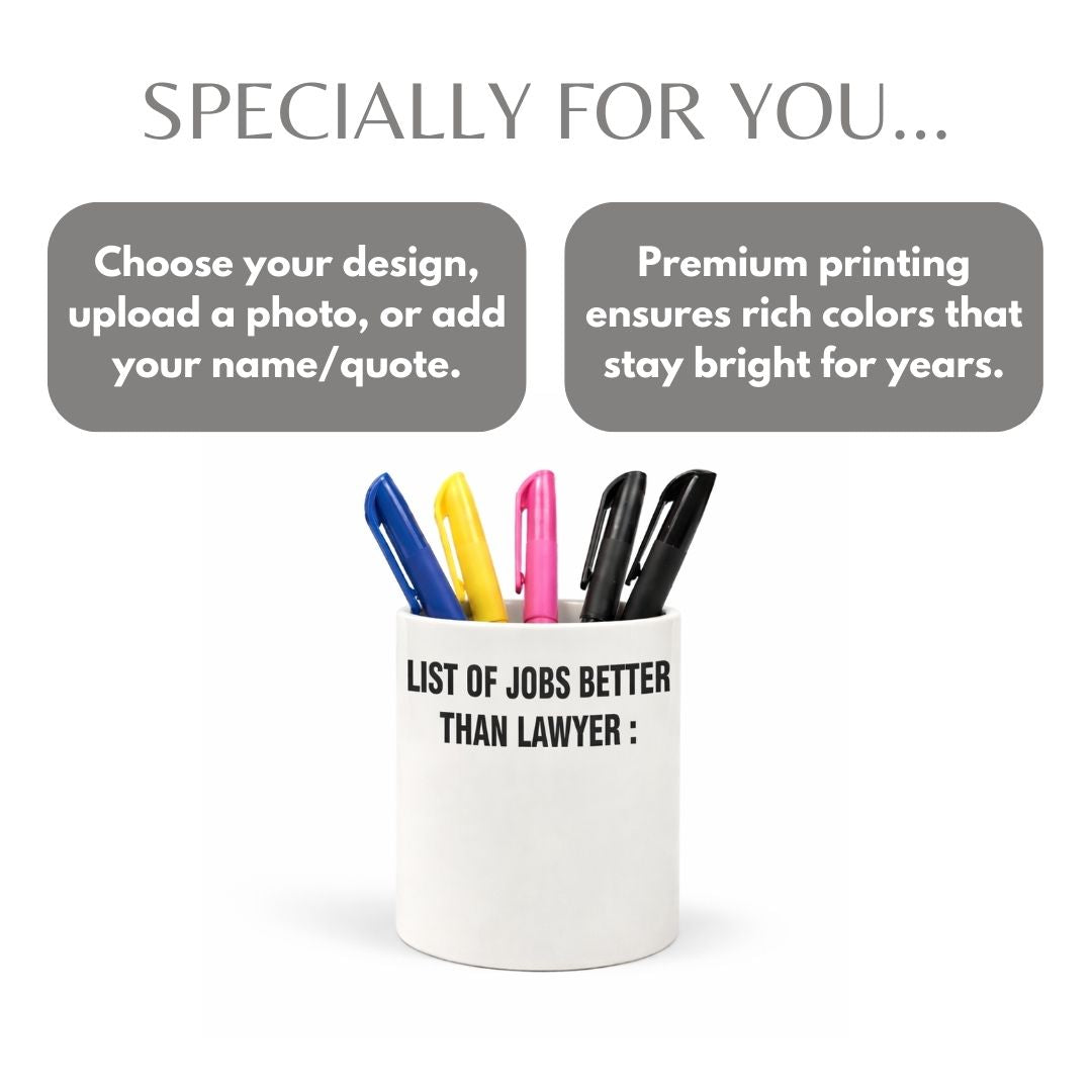 Personalized Lawyer Pen Stand